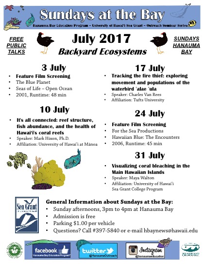 160608_Press_flyer_Hanauma_Bay_Education_Program_July_2016_Seminars