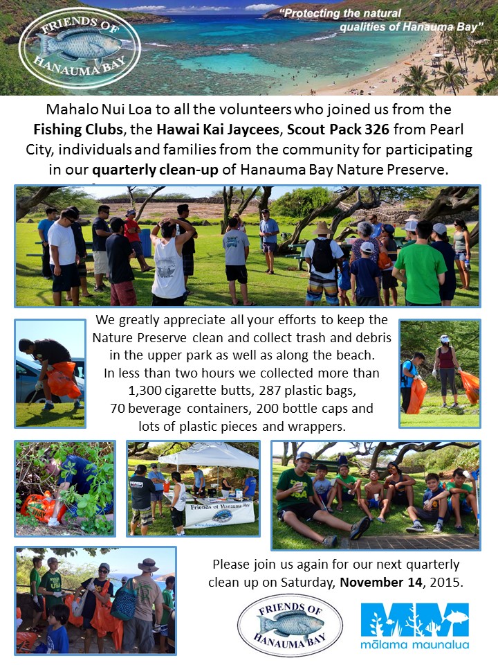 FOHB Quarterly Cleanup Thank You 2015-08